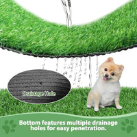 30 x 20 inches 2 Pack Fake Grass Pee for Dogs Artificial Grass Rug - 23.5 x 19.5 Inch (Pack of 1) - image 4