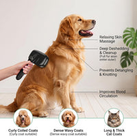 5 PCS Pet Grooming Kit, Dog Brush & Dematting Rake for Long Hair – Essentials for Cats - Black 5pc - image 3