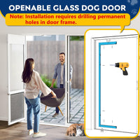 Large Dog Door for Sliding Glass Door - 81" Sliding Door / Xlarge - 1 Flap - image 3