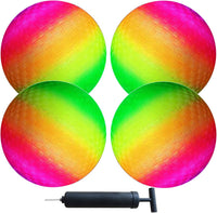 AppleRound 8.5-inch Dodgeball Playground Balls - Rainbow