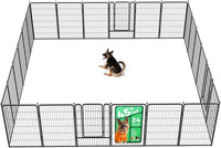 FXW Rollick Unleashed Dog Playpen for Indoor, Yard, RV Camping, 45 inch 24 Panels for Large Dogs, Black│Patented