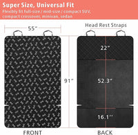 F-color SUV Cargo Liner for Dogs, Water Resistant Pet Cargo Cover Dog Seat Cover Mat for SUVs Sedans Vans with Bumper Flap Protector, Non-Slip, Large Size Universal Fit, Bone