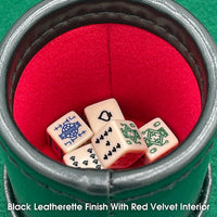 CHH Deluxe Leather-Like Dice Cup with 5 Poker Dice - image 4