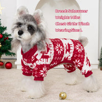 Cow Dog Sweater, Dog Winter Clothes for Small Medium Dogs Girl Boy Fleece Pet Pajamas for Winter - Christmas Reindeer / Small(Weight:3.5-7lb, Chest:13-14.9") - image 3