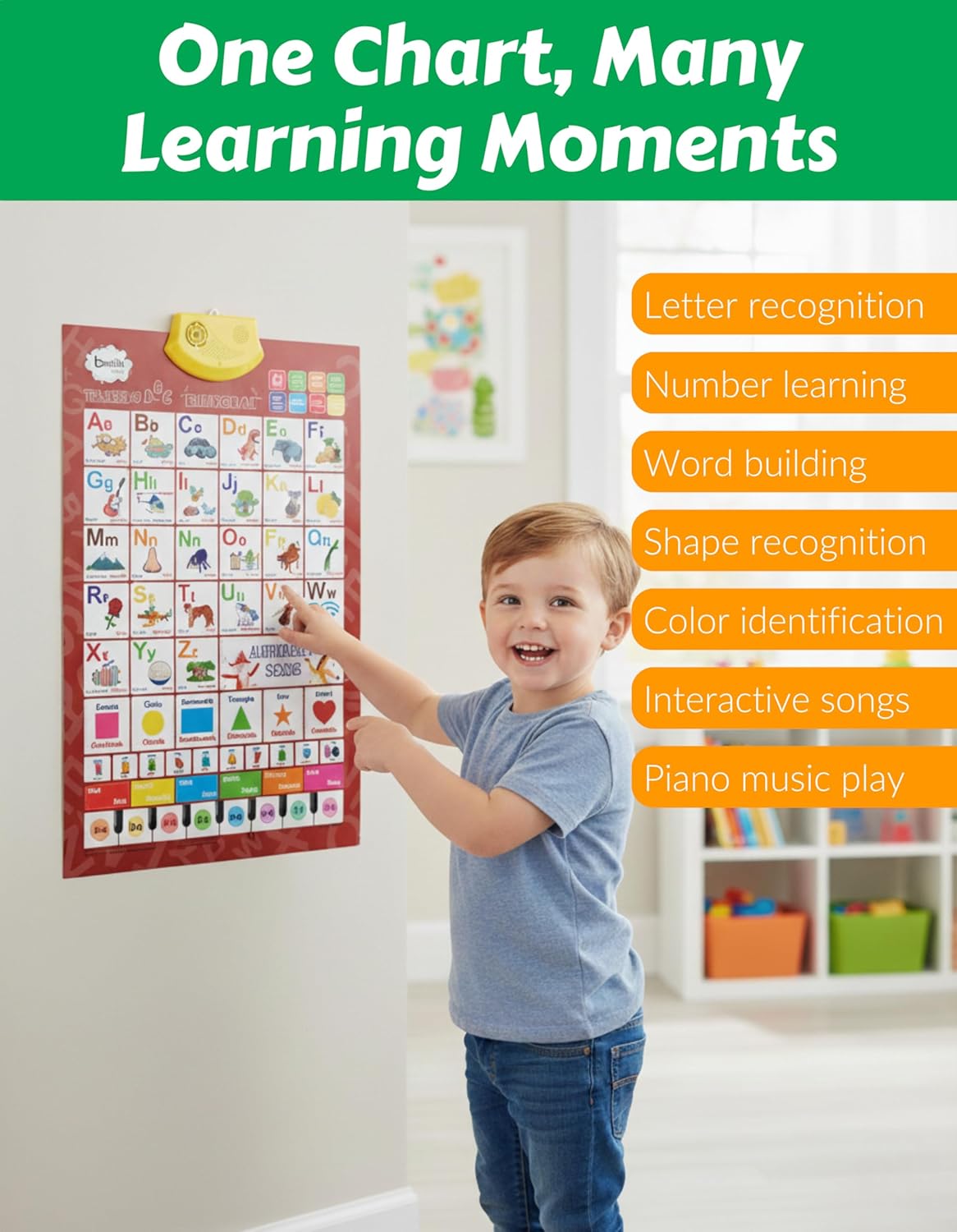 Bilingual English & Spanish Interactive Alphabet Wall Chart - ENG + ES (Chart) - image 3