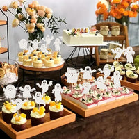 Rsstarxi 24 Pack Ghost Baby Boo Cupcake Toppers Glitter Spooky Little - Design 20 - image 4