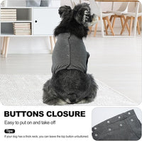IDOMIK Dog Recovery Suit, Dog Surgery Recovery Suit Front Legs, Comfy Joint Leg Sleeves After Surgery, Elbow Braces Protector for Leg Injuries & Joint Pain, Cone Collar Alternatives,Grey,M