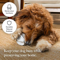 LAY LO Treat Dispensing Dog Toy – Natural Rubber Topple Toy for Chewing, Enrichment & Mental Stimulation | Dog Treat Dispenser Puzzle | Dishwasher Safe | Includes Live Trainer Support