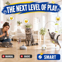 Interactive Cat Toy for Indoor Cats, Automatic Flying Bird Toy – Essentials for Cats - Grey - image 4