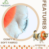 Adjustable Comfy Flower Style Elizabeth Collar for Cats Puppies Soft Recovery Cone Pet Protective Neck Collar (Orange, Samll)