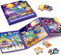 SYNARRY magnetic dinosaur puzzle book with three colorful dinosaur scenes - view 4
