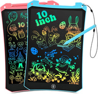 EooCoo Kids LCD Writing Tablet, Stocking Stuffers for Toddler - 10”pink&blue