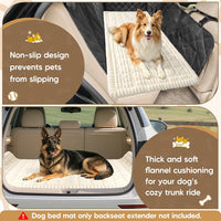 Dog Car Bed, Non-Slip Backseat Dog Bed Mat 50" L×24.6" W – Essentials for Dogs - Beige / Medium (50"L×24.6"W) - image 2