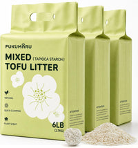 FUKUMARU Tofu Cat Litter, Applewood Blend, Clumping - Green, 18lbs. / Light Gardenia fragrance