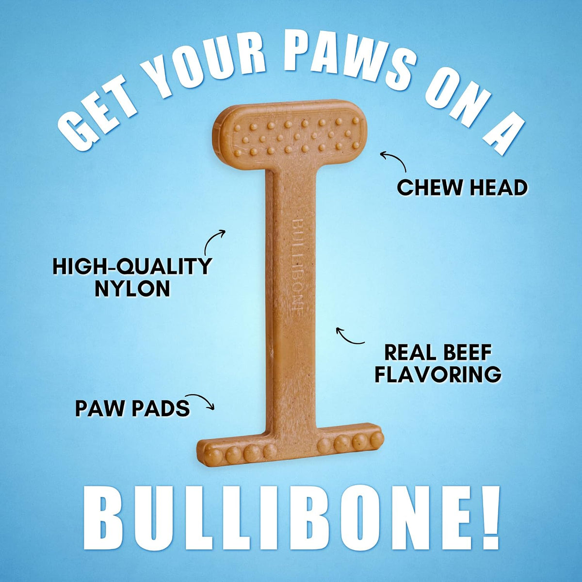 Bullibone Nylon Dog Chew Toy for Aggressive Chewers - Beef / XL - Single - image 3