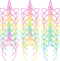 Zddaoole 24 Pcs Unicorn Headbands Unicorn Birthday Party Favors - 24 Pcs