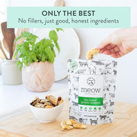 Meow Freeze Dried Cat Treats - New Zealand Green Mussel, High Protein, Healthy Cat Snacks and Toppers, All Natural for All Life Stages, 1.76 oz