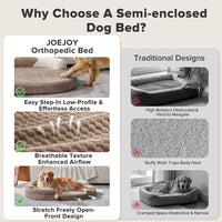 JOEJOY XL Orthopedic Dog Beds Large Sized Dog - Brown / L(36"x 27"x 6") - image 4