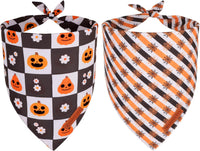 ADOGGYGO Pink Halloween Dog Bandanas Girl - Small / Halloween Checker