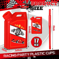 Mifoci 12 Pack Fuel Cups with Straw 11 Oz - 12 / 17 oz - image 2