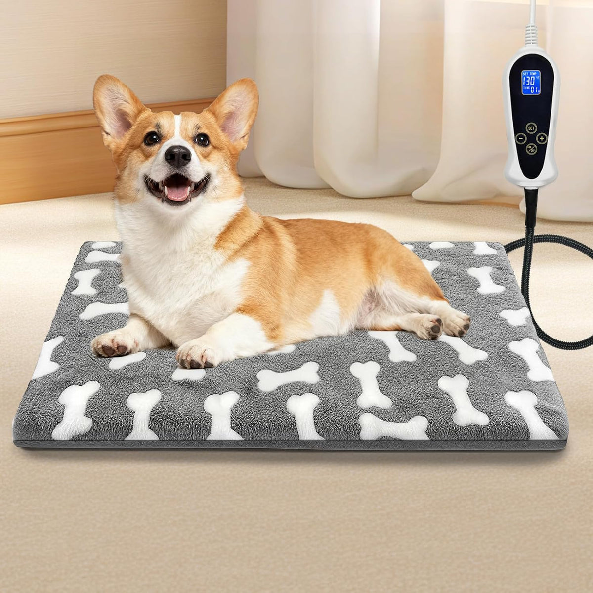 Large Dog Heating Pad 34×21in Obtained MET&UL Dual Certification-Gray – Essentials for Dogs - Gray / 22x18 in