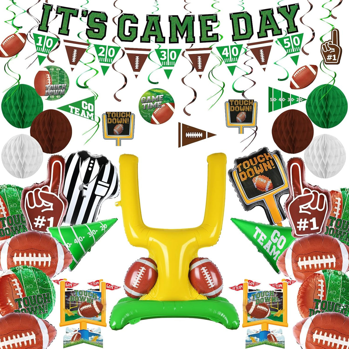 Football Party Supplies Kit - B 1set