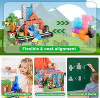 Magneverse Magnetic Blocks, Magnet Building Cubes for Boys Girls - Forest / 150 pcs - image 4