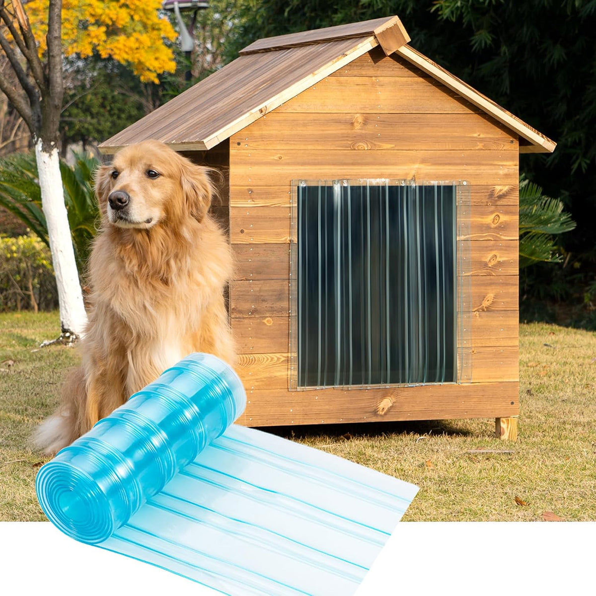 Uross Dog Door Replacement Flaps 5.9 FT x 7.9 in Ruff Weather DIY Cat - 1 / 5.3FT (L) x 15.7 IN (W)