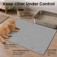 OHMO Large Cat Litter Mat - Grey / Large (31.5x23.6") - image 2