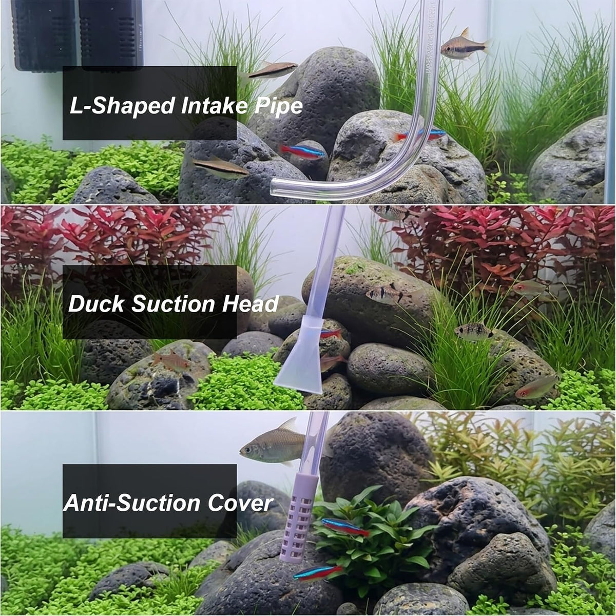 AREPK Aquarium Siphon, Fish Tank Cleaner & Water Changer for 5 Gallon Tanks – Essentials for Fish - image 2