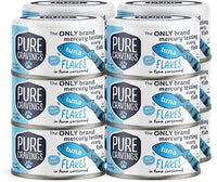 Tuna Flakes in Tuna Consommé, Canned Wet Cat Food Soup, 100% Mercury-Tested, Moist Can Fish, Grain-Free Protein, Non-GMO, 3oz, Pack of 12
