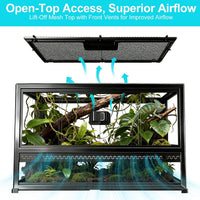 Folding Reptile Travel Terrarium Tank 17" × 12" × 10" – Essentials for Reptiles And Amphibians - 22" x 14" x 12" - image 4