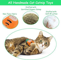 Cat Toys Pineapple with Natural Catnip Inside, Interactive Catnip Toys for Indoor Cats Kitten Kicker, Dental Kitty Chew Toy 6 Pack