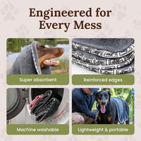 Dog Drying Towel for Dogs - Gray / Large - image 3