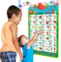 Just Smarty Interactive Alphabet Wall Chart, ABC & 123's, Blue – Fun for Kids & Family - Alphabet, Green