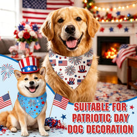 Abbylike 50 Pcs Halloween Dog Bandanas Bulk - 4th of July / 31.5 x 21.7 x 21.7" - image 2