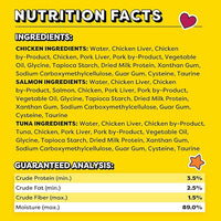 Temptations Creamy Puree Squeezable Lickable Wet Cat Treat with Chicken, Salmon, and Tuna Variety Pack, 0.42 oz. Tubes, 24 Count, Pack of 3 (72 Total)