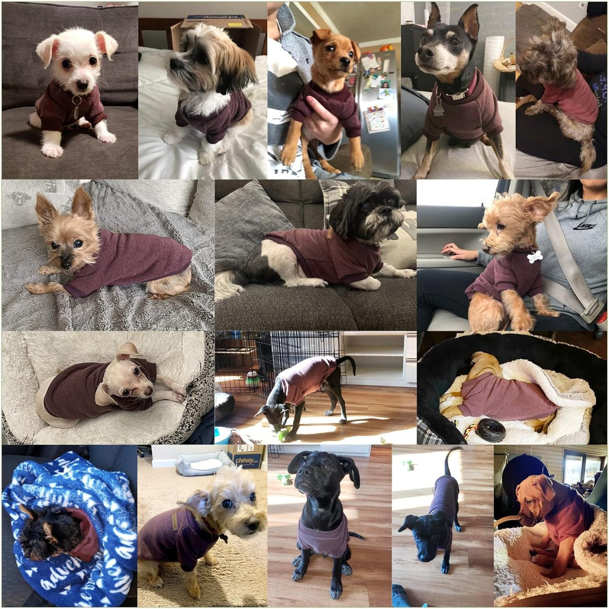 Dog Sweaters for Small Dogs, Soft Fleece Puppy Clothes - Brown / Medium - image 4