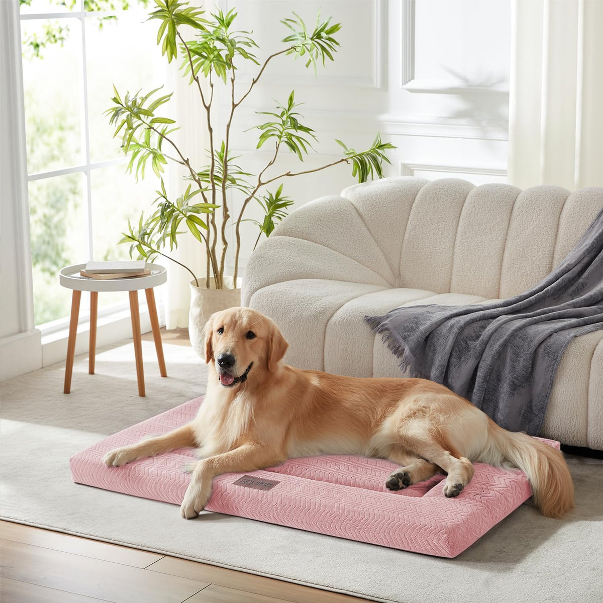 Dog Bed for Crate, Medium/Large Dogs Crate Bed - 30.0"L x 18.0"W x 1.2"Th / Pink - image 3
