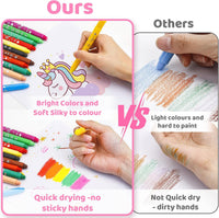DreamyCandy 24 twistable washable gel crayons for toddlers in a unicorn holder - view 7