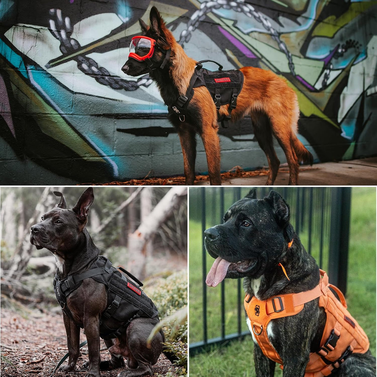 OneTigris No Pull Tactical Dog Harness for Medium Dogs - Grey / L - image 2