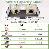 Jenvd Guinea Pig Hideout Large with Curtain - Flower- / Medium - image 2