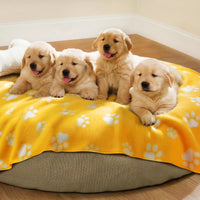 LINENLUX Fleece Dog Blankets 6-Pack - Yellow / 31x24 inch (Pack of 6) - image 2