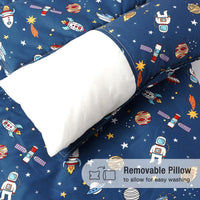 Bunnikins & Clover Toddler Nap Mat with Removable Pillow - Spaceship - image 4