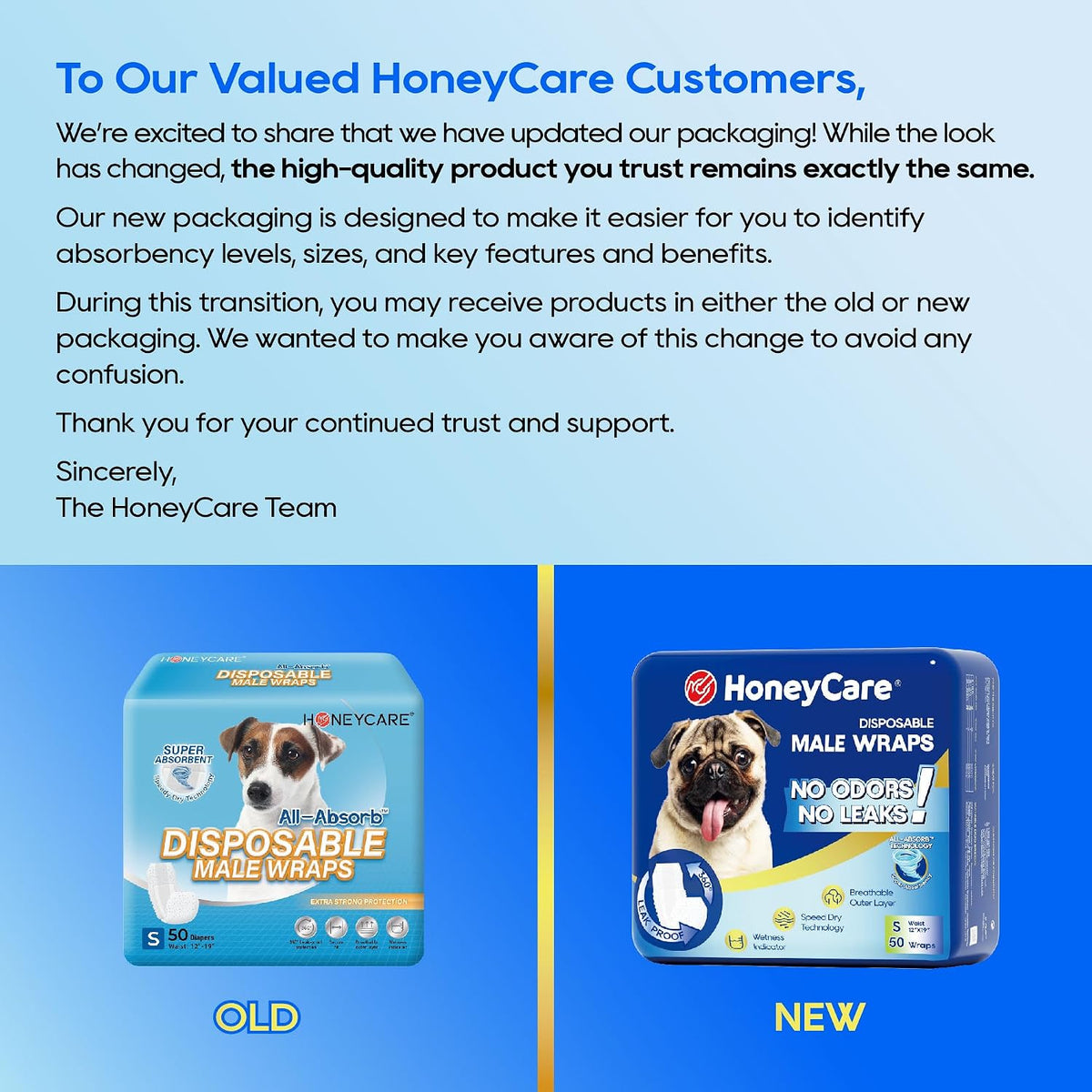 HONEY CARE All-Absorb A26 Male Dog Wrap - 1 / 50 Count Pack of 1 - image 2