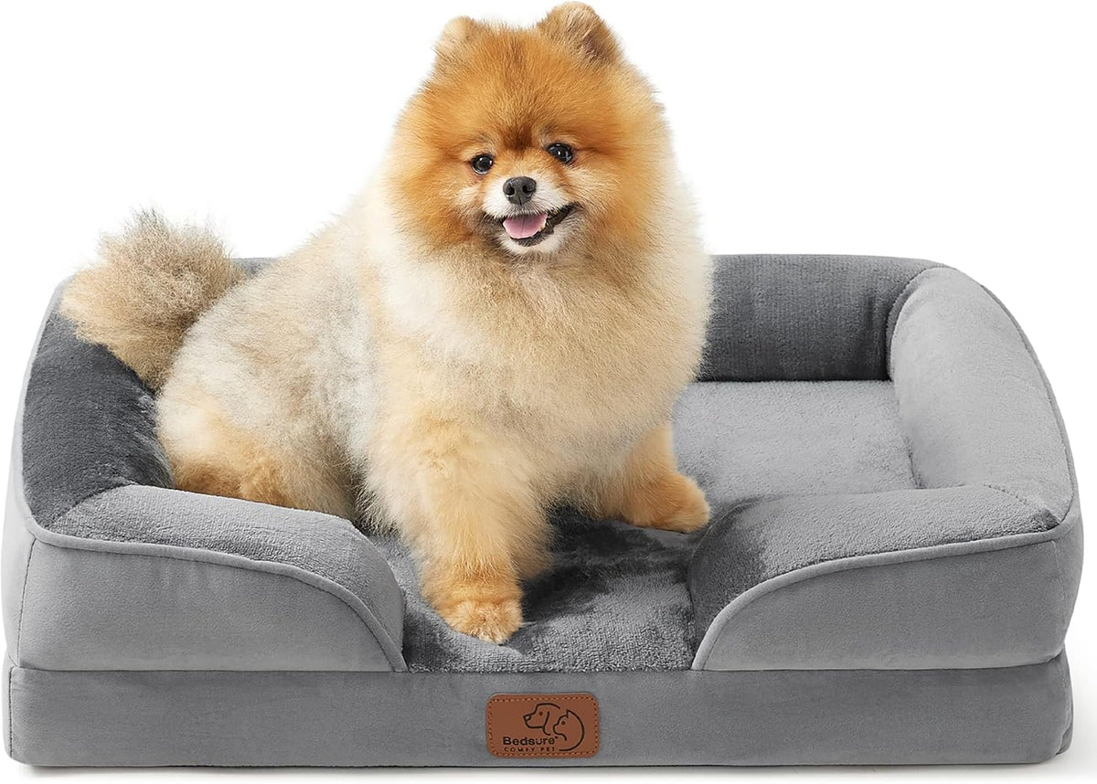 Bedsure Orthopedic Dog Bed Medium Washable Original Design - Grey / 24"l X 18"w X 6"th