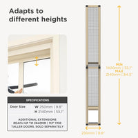 Hakuna Pets V2 Patio Pet Door Screen Insert Panel for Sliding Doors - Small / Cream - image 3