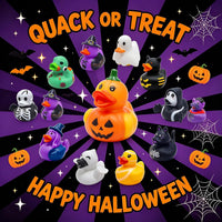 Holydeck 27-piece Halloween rubber ducks in 17 spooky styles with gift cards - view 6