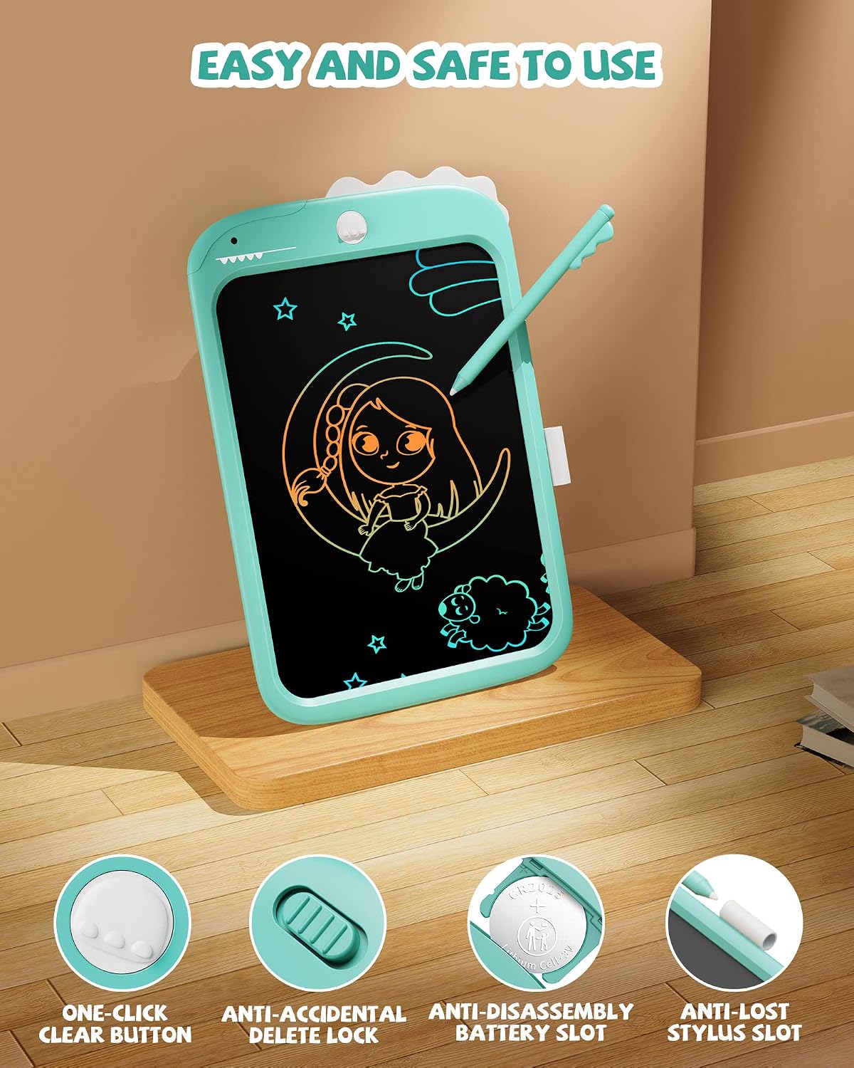 8.5 inch LCD Writing Tablet for Kids - Blue / 10 inch - image 3