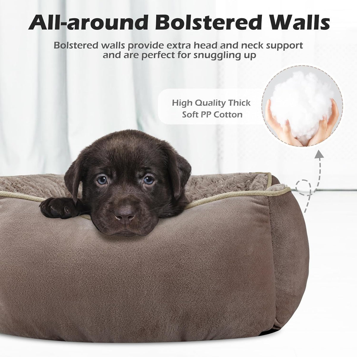 Rectangle Washable Orthopedic Dog Bed for Small - XL(35"x 25"x 9") / Dark Brown - image 2